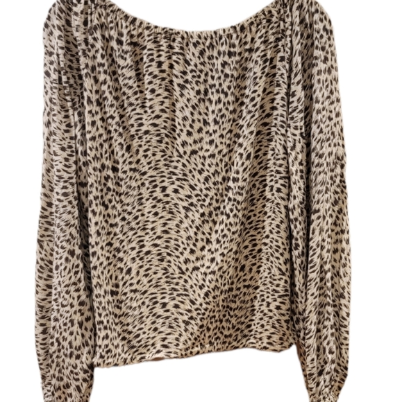 Anthropologie Leopard Cascais Off the Shoulder Top Size Small - Picture 4 of 7
